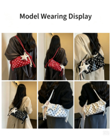 Sac à bandoulière en nylon résistant à l'eau, style moderne et contemporain, avec charmes de mode, en cuir pleine fleur, sac bandoulière en cuir