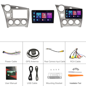 Autoradio Android Podofo 9 pouces Double Din pour <span class=keywords><strong>Toyota</strong></span> <span class=keywords><strong>MATRIX</strong></span> 2009-2014 Carplay Android Auto BT WiFi GPS Hi-Fi FM - Product Image 6