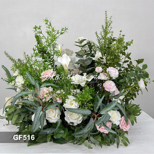 Flores Artificiales de Seda Hechas a Mano, Arreglo Floral Realista para el Pasillo de Boda, Decoración para Ceremonias - Product Image 2