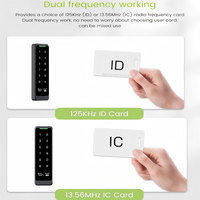 Lector de Control de Acceso con Teclado, Wifi, App Tuya, Resistente al Agua, Código Táctil, Doble Tarjeta RFID 125khz / 13.56mhz, 12V-24V