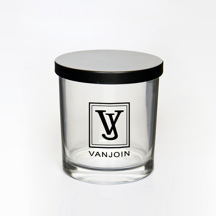 Подсвечники Vanjoin, оптовая продажа, индивидуальная торговая марка, банка для свечей, прозрачная пустая стеклянная банка с крышкой для изготовления свечей