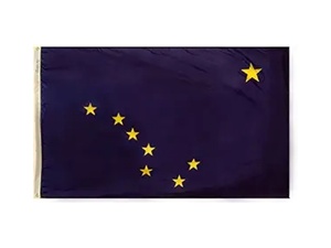 Bandera de <span class=keywords><strong>Alaska</strong></span> 3x5 pies, Diseño Oficial, Gran Osa Polar, Estrella del Norte, Resistente a la Decoloración, Poliéster 210D, Duradera para Jardín Exterior - Product Image 1