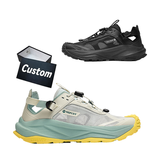 Zapatos de Agua Unisex con Cordones para Verano, Parte Superior de Malla Transpirable de Secado Rápido, Suela Antideslizante de TPR, Plantilla de Drenaje de 4CM de Altura para Senderismo - Product Image 1