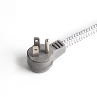 Cordon d'alimentation tressé en cuivre pur à 100 % avec interrupteur C19 et douille pour lampe, longueur et couleur personnalisables pour suspensions lumineuses – Idéal pour le bricolage