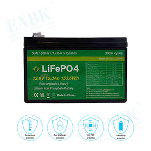 EBAK 3000次循环寿命锂电12.8V 12Ah电池 圆柱形锂离子电池 12V 12Ah太阳能电池 锂离子电池 - Product Image 5