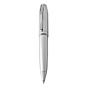Stylo bille en laiton chromé 0,7 mm, avec embout en plastique et métal, idéal pour cadeau promotionnel, en bois, bambou ou cuivre - Product Image 1