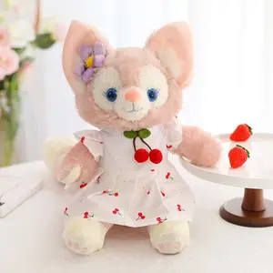 Jupe portable mignon dessin animé rose renard animaux en peluche populaire personnage de dessin animé jouets pour les filles