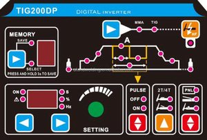 Xách tay tig200dp điện áp kép 110V 220V 200A xung <span class=keywords><strong>Tig</strong></span> MMA máy hàn với 2t 4t và bàn đạp chân - Product Image 5