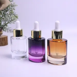 High Quality 30ml Oval Empty Essential Oil Glass Bottle With Dropper Cap