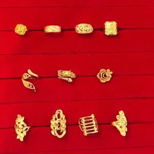 Joyería Xuping Dubai dragón corazón flor corona arco pareja boda compromiso <span class=keywords><strong>matrimonio</strong></span> 24K chapado en oro mujeres hombres <span class=keywords><strong>anillo</strong></span> grueso - Product Image 2