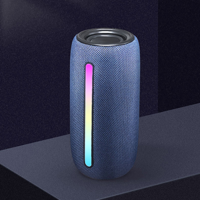 Mini Portable Speaker Bluetooth Wireless Waterproof IPX5 RGB LED Light Fabric Design Bass Boost TWS Pairing for Camping