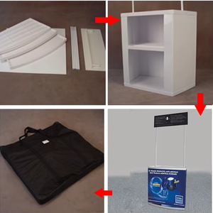 Bán buôn tùy chỉnh xách tay có thể gập lại freestanding bảng Booth đứng cho nếm hiển thị dễ dàng thực hiện bảng khuyến mãi - Product Image 4