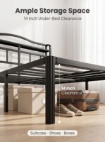 Lit double en fer forgé pour chambre à coucher, design simple et moderne, cadre de lit épaissi, lit simple de 1,8 mètre pour la location