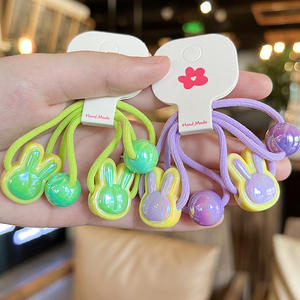 2 pz/set bambini elastico per capelli per bambini carino dolce testa di corda e bobine piccolo elastico - Product Image 4