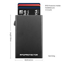 Kotak Kartu RFID Pop Up dengan Perlindungan NFC, Bahan Aluminium Alloy, Sampel Gratis