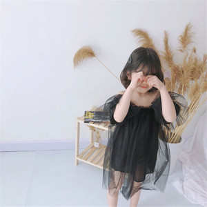 Cô Gái Mùa Hè Cổ Tích Váy Không Tay Giản Dị Voan Vải Cho Tuổi 3-9 Năm Ren Trang Trí Ngực Lưới Thiết Kế Mới Mô Hình Rắn - Product Image 5