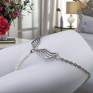 Metal wings Lockable Chastity Panties for Couple Flirting Breathable Strap-On G-String Panties for Female Submissives <b>BDSM</b> Game - Product Image 1