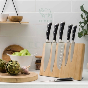 Custom Support Bamboo <b>Knife</b> <b>Block</b> Good Quality <b>Magnetic</b> <b>Knife</b> Holder Professional <b>Knife</b> <b>Block</b> - Product Image 1