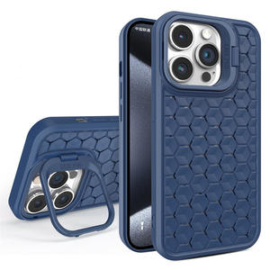 TPU doux motif nid d'abeille support de refroidissement coque de téléphone chargeur <span class=keywords><strong>sans</strong></span> <span class=keywords><strong>fil</strong></span> caméra béquille pour <span class=keywords><strong>huawei</strong></span> p20 p30 <span class=keywords><strong>p40</strong></span> p50 p60 lite - Product Image 5
