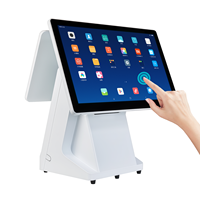 Moniteur de caisse enregistreuse tactile capacitif à double écran 15.6 + 11.6 FHD avec imprimantes 58mm Scanners pour supermarchés Restaurant