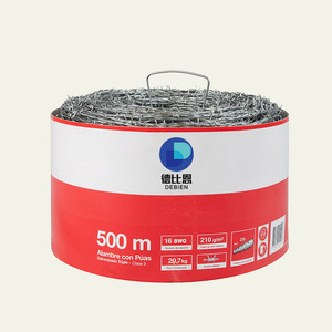 Fil <span class=keywords><strong>barbelé</strong></span> galvanisé à double torsion <span class=keywords><strong>de</strong></span> haute résistance et qualité supérieure Bwg 15*500m - Product Image 1