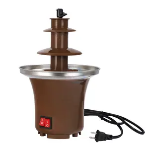 Torre de fonte de chocolate, mais nova mini, 3 camadas, vaso quente, aparelhos de cozinha para crianças, petiscos, faça você mesmo
