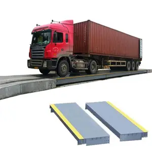 Yük hücresi elektronik araç dijital ölçeği ile kamyon tekerleği için taşınabilir kamyon ölçeği 80 ton kantarı