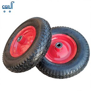 Ruedas Neumáticas <span class=keywords><strong>de</strong></span> Goma <span class=keywords><strong>de</strong></span> 16 Pulgadas 400-8 <span class=keywords><strong>con</strong></span> Llanta <span class=keywords><strong>de</strong></span> Acero, Duraderas para Transporte Pesado, Carretillas y Carretillas <span class=keywords><strong>de</strong></span> Mano - Product Image 2