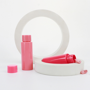 Customized rose red PET Plastic Capsule Container Empty <b>Bottle</b> for Capsule Packaging with Screw Cap - Product Image 2