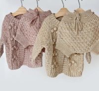 Ensemble de vêtements pour bébés et tout-petits, nouveau style 2026, en tricot jacquard brodé, avec chapeau, chaussures et gants