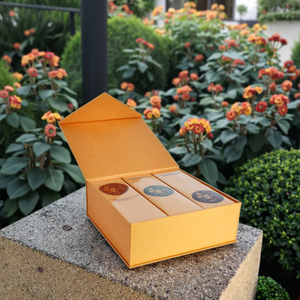 Scatola <span class=keywords><strong>Regalo</strong></span> per Tè in Foglie con Design Unico Personalizzato, Ecologica, <span class=keywords><strong>Confezione</strong></span> di Lusso per Bustine di Tè con Coperchio Magnetico Triangolare - Product Image 1