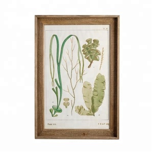 planta hojas pintura madera Rústico decoración de la pared arte para el hogar deco - Product Image 3