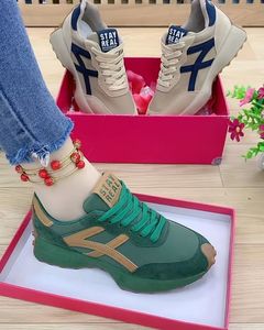 Zapatillas Deportivas para <span class=keywords><strong>Mujer</strong></span>, Primavera 2026, PU, Suela Gruesa, Estilo Informal, Suela Suave, Estilo Forrest Gump, Zapatillas para Correr, Torre, Tacón Bajo, Evergreen - Product Image 5