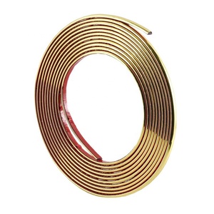 Striscia decorativa da parete autoadesiva dorata <span class=keywords><strong>per</strong></span> mobili e bordi a specchio in plastica flessibile - Product Image 1