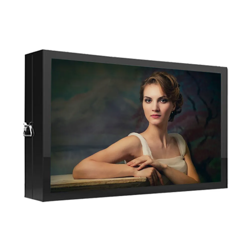 Remote Control 65 Inch outdoor wall mounted Lcd screen Digital Advertising Display for gas station