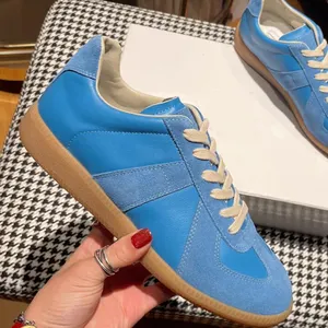 Vache daim cuir véritable femmes et hommes Derby chaussures amoureux Patchwork concepteur vente chaude 2023 à la mode Sapatos plat conduite chaussure