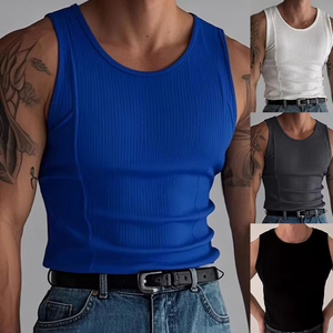 Canotta da <span class=keywords><strong>uomo</strong></span> King Mc Green Stat con tendenza Fitness, spallacci larghi alla moda, stile Street estivo accattivante.