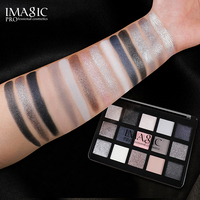 IMAGIC Großhandel 15-Farben-Lidschattenpalette Rauchige Kühle Töne Reichhaltige Pigmente Matt Schimmernd Glitzernd für Augen-Make-up