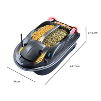 AiJH perahu umpan RC 2.4G, Motor ganda, daya kuat beban berat, kait umpan, lampu malam, kapal memancing, perahu Rc