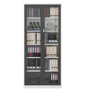 Vente chaude métal acier armoire de rangement bibliothèque avec pleine façade en verre pour le stockage. - Product Image 2