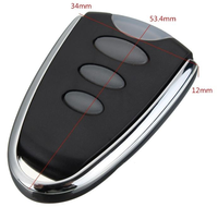 Control Remoto de 3 Botones con Código Variable de 433.92mhz Compatible con Puertas de Garaje