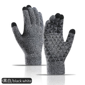 Mitaines en tricot chaudes, style <span class=keywords><strong>homme</strong></span>, mitaines tactiles pour l'extérieur avec épaississement - Product Image 3