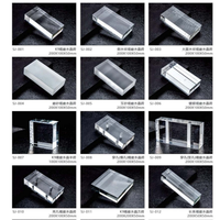 Briques de verre de cristal de vente directe d'usine modèles de cristal de glace latérale brique de cristal exquise