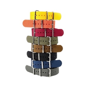 Bracelet de montre en nylon respirant de qualité supérieure, motif chevrons, style <span class=keywords><strong>James</strong></span> <span class=keywords><strong>Bond</strong></span>, 18 mm, <span class=keywords><strong>20</strong></span> mm, 22 mm, en nylon côtelé, disponible en stock - Product Image 1