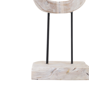 Scultura a catena in teak, opera d'arte in legno con elementi collegati su supporto per decorazioni per la casa - Product Image 5