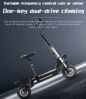 Trottinette électrique 3000W à double moteur, batterie 60V 38AH, vitesse 80-85 km/h, autonomie 90-100 km, pneus tout-terrain de 11 pouces