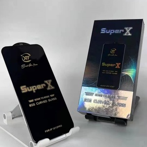 ฟิล์มกันรอยกระจกนิรภัย Super X คุณภาพสูง ขายดี ปี 2023 สำหรับ iPhone 14 Pro Max 14 12 13 9H ฟิล์มกระจกนิรภัยโค้งขนาดใหญ่พิเศษ - Product Image 4