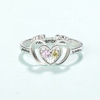 Großhandel S925 Sterling Silber Barfuß Fußring Personal isiert Graviert Jeder Name Birth stone Ring für Paare