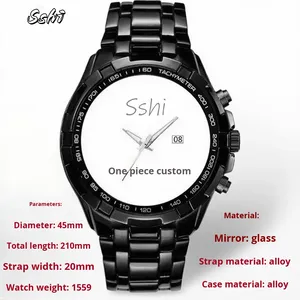 Lịch Đồng hồ đeo tay xu hướng thời trang Hỗ trợ tùy chỉnh * Tối thiểu một mảnh * Mặt số lớn nam dây đeo bằng thép đồng hồ thạch anh Nam - Product Image 2