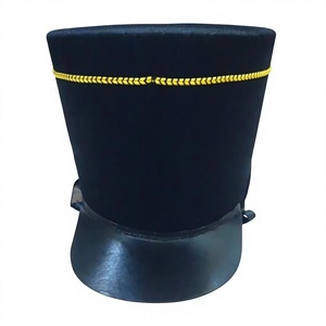 Chapeau Shako Black Citadel Academy avec bande dorée en relief, broderie 3D, ajustable, pour usage extérieur, 100% laine - Product Image 1